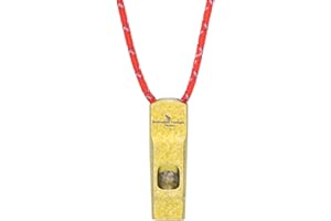 iBasingo 120dB Titanium Whistle Emergency Survival Safety Gear with Reflective Lanyard Loud for Outdoor Camping Hiking Coaches Training Sports Signaling Tool Ti9020O