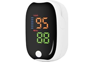 Lvozize Oxymètre de Pouls, Ecran LED Oxymetre de Doigt Professionnel Mesure Précise de la Saturation en Oxygène dans le Sang, Frequence Cardiaque pour Surveillance Pouls