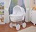 Produktbild WALDIN Baby Stubenwagen-Set mit Ausstattung,XXL,Bollerwagen,komplett,26 Modelle wählbar,Gestell/Räder weiß lackiert,Stoffe weiß