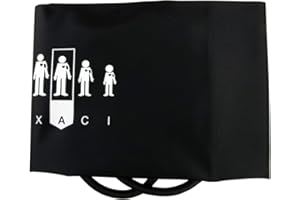 Gima - Bracciale per Sfigmomanometro, 2 Tubi, Misura Adulto Standard, in Nylon, Latex Free.