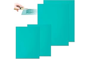 HAUOJAUS 4 Stück ​​Linoleum Platten​​ ​ Linoldruck Set​​ Gravurplatten​​ Set ​​Weichgummi ​​Linolplatten für Linolschnitt​​ in Grün für Stempel, Bastelprojekte und Kreative Druckarbeiten (2A5 und 2A6)