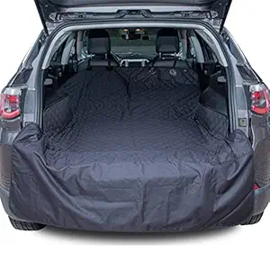 Himal Outdoors Cargo Liner for Dogs, Waterproof and Heavy Duty Cargo Line for Pets with Side Flap Protector Dog Seat Cover Mat for SUVs, Black