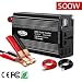 Produktbild Spannungswandler 12v 230v 500W Tvird Wechselrichter 12v auf 230v, KFZ Inverter mit 2 USB Anschlüsse inkl. Universal Europa-Steckdosen Autobatterieclips für Autogerät/ iPad/ Laptop/ Kamera/ Handy