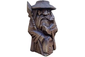 YQkoop Norse Gods Statues - Odin Thor Tyr Ulfhednar Statue Norse Viking Mythology Figurines Nordic Pagan Resin Ornaments Art for Home Office Decoration (Odin)