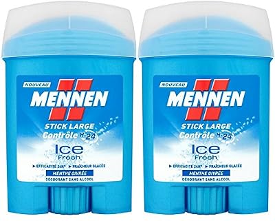 Mennen - Déodorant Homme Stick Large Ice Fresh Contrôle 24h - Lot de 2