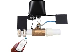 CREECHWA Smart vatten/gasventil, Bluetooth/Voice/WiFi-kontroll vattenavstängningsventil, trådlös smart ventil kompatibel med Alexa och Google för kök/trädgård/gård (EU)