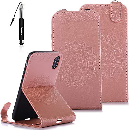 iPhone X Hülle, iPhone X/iPhone XS Handy Hülle Leder Tasche Rosegold Mandala Glitzer HuphantSchutzhülle Wallet Case für iPhone X/iPhone XS Handytasche Stand Kartenfächer Magnet -Roségold iPhone X Hülle, iPhone X/iPhone XS Handy Hülle Leder Tasche Rosegold Mandala Glitzer HuphantSchutzhülle Wallet Case für iPhone X/iPhone XS Handytasche Stand Kartenfächer Magnet -Roségold