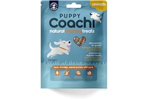 Coachi Recompensas Naturales para el Adiestramiento de Cachorros - Sin Cereales e Hipoalergénicas. Blandas y Fáciles de Romper. Snack pequeño Ideal para Cachorros (Pollo, 100g)