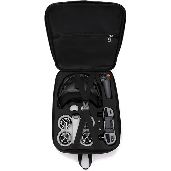 LiLiTok Zaino per DJI Neo, custodia rigida impermeabile per DJI Neo Fly Altri accessori combinati, zaino Neo, zaino per drone, Argento e bianco, XL, casual