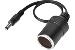 ANNADUE Kabel zasilający do zapalniczki samochodowej, gniazdo zapalniczki do podłączenia do DC 5,5 mm x 2,1 mm gniazdo do urządzeń od 1 do 24 V