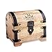Produktbild Geld-Schatztruhe zum Geburtstag mit Gravur - Hell – Personalisiert mit Namen und Alter - Schmuckkästchen - Spardose - Aufbewahrungsbox aus Holz - Geburtstagsgeschenk-Idee - 14 cm x 11 cm x 13 cm