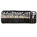 Yaha Professional 32pcs Makeup Brush Set tools Make-up Toiletry Kit Wool Brand Make Up Brush Set Case Cosmetic brush (32pcs Wood)