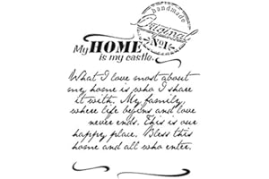 ‎IDEEN MIT HERZ Ideen mit Herz Laser-Kunststoff-Schablone | DIN A4 | Perfekt geeignet für Textilgestaltung, Wandgestaltung, Fenster, Papier, Scrapbooking, Kinder, Basteln, DIY (Hintergrund | Nostalgie Text 1)