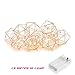 Produktbild LED String Light, Rose Gold abgeschrägt Hexagon Laterne String Light Post für Home Urlaub Hochzeit Dekoration
