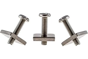 DORSAL Surfboard Center Fin Screw and Plate for SUP Longboard 3 Pack Stainless