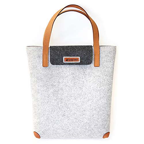 Borsa in Feltro Grigio Lucky Sign-Simeles