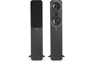 Q ACOUSTICS 3050i Floor Standing Speakers Pair Graphite Grey - 2-way Reflex Enclosure, Bass Driver: 2 x 165 mm (6.5 in), Tweeter: 22 mm (0.9 in) - Tall Stereo/Surround Sound