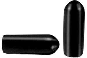 MACHSWON 100 protectores de rosca de rosca, diámetro interior de 4 mm de diámetro de PVC redondo de goma de PVC con tapa de rosca de plástico negro