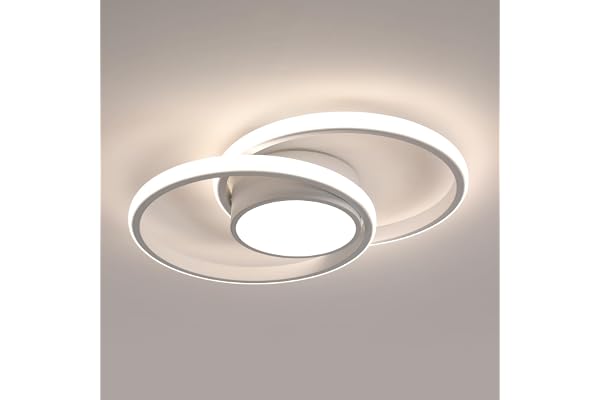 Comely Ceiling Light LED Round Lamp Ceiling 42W, Modern Luminaire Ceiling Pour Couloir Coucher Salle de Bains Cuisine Salon, Lumière Naturelle 4 500K, Longueur 40 cm, Blank