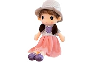 URFEDA Poupée de Chiffon, poupee chiffon Fille Mignon Jouet en Peluche Bébé Douce Poupée Poupon O nement Maison Plush Toys Poupée Adorable en Peluches Chiffon Cadeau pour Anniversaire, Valentin, Noël 50cm
