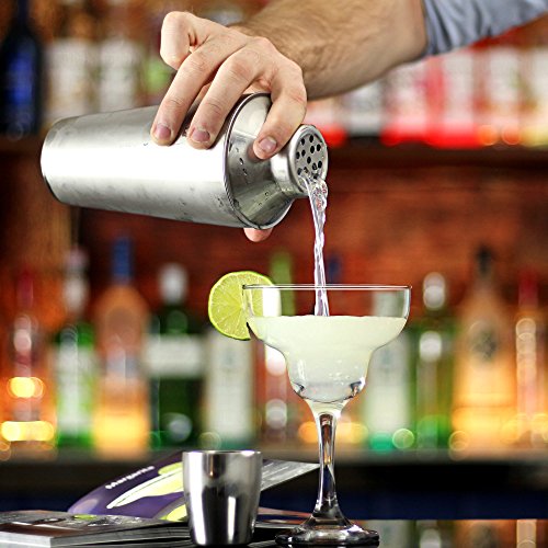 Manhattan Cocktail-Shaker Set in recycelbarer Box von bar@drinkstuff | Kit zum Zubereiten von Cocktails zu Hause mit Manhattan Mixer, Cocktail-Buch (Englisch), Cocktailsieb, Stößel, gedrehtem Barlöffel, 25ml & 50ml Fingerhut-Barmaß - 3