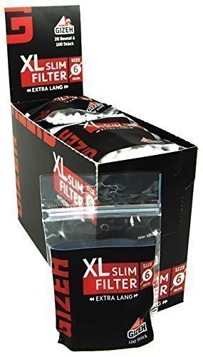GIZEH BLACK XL Slim Filter 6mm / 20er (Filter, Zigarettenfilter)