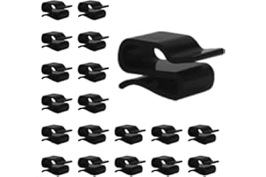 WYAN Clips Cable 60 Pièces, Attache Cable, Accroche Guirlande, pour le Cable Management, Décorations Suspendues de Noël, Lumière Féerique, Fixation Guirlande Exterieur