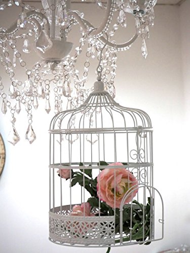 Briefbox Voliere Hochzeit Deko Käfig Eisen Weiß Tischdeko Landhaus Vintage Garten - 6