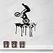 Produktbild yaoxingfu Fahrrad Fähigkeit Athlet Wandaufkleber Für Wohnzimmer Hintergrund Kunst Decor Vinyl Wandtattoos Schlafzimmer Jungen Hobby Aufkleber weiß 80X118 cm
