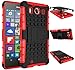Produktbild Outdoor Schutzhülle Microsoft Nokia Lumia 950 Hülle [Rot],Rüstung Serie ISENPENK Hohe Qualität Schutzhülle Muster Schutz Handy Hülle Case Back Cover Tasche Mit Ständer