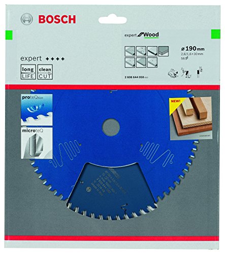Bosch Kreissägeblatt Expert für Holz, 190 x 30 x 2,6 mm, Zähnezahl 56, 1 Stück, 2608644050 - 2