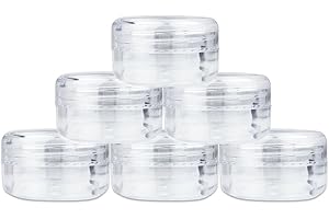 ‎CUHZA CUHZA 6 Stück Transparente Leer Döschen,10ml Leerdose klarer Tiegel, Cremedose Leer,Cremedose Mini Dosen, Kosmetikbehälter, Reise Probenbehälter,Verwendet für Lippenbalsam,Lotio