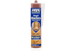 Ceys - Sellador acrílico madera Nogal - Seca rápido - No se agrieta - Cartucho 280 ML