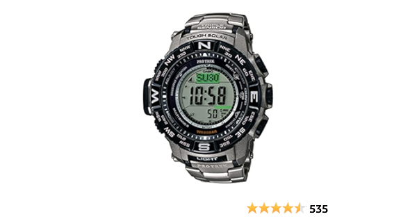 Casio Men's Pro Trek PRW-3500T-7CR Tough Solar Triple Sensor Digital Sport  Watch : Amazon.co.uk: Watches
