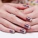 Bling Art False Nails French Manicure Purple 4 Joy Full Cover Medium Tips UK