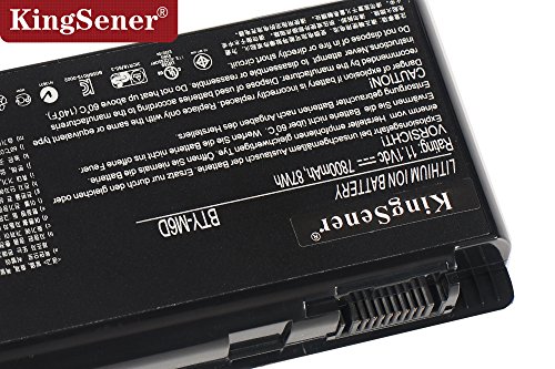 kingsener® 7800 mAh 11.1 V Notebook Akku BTY-M6D für MSI GT60 GX780R GX680 GX780 GT780R GT660R GT663R GX660 GT680R GT783R M6D 87 Wh 9 Zellen - 4