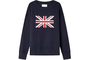 SPRINGFIELD Double Fabric USA Star Weater Sudadera Estampada para Mujer