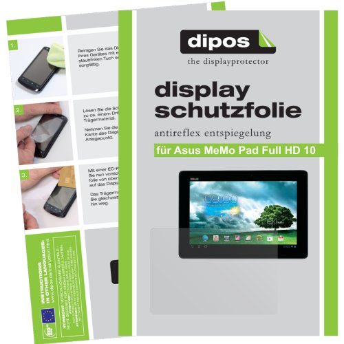 dipos Asus MeMo Pad Full HD 10 Schutzfolie (2 Stück) – Antireflex Premium Folie matt - 2