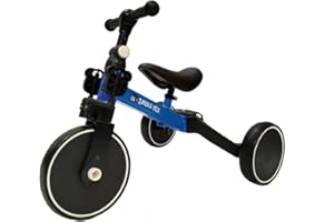 BIWOND WONDERFUL EXPERIENCE BIWOND Triciclo Jungle Mix (Modo Andador, Modo Triciclo, Modo Bicicleta, Ruedas Anchas, Manillar Antideslizante, Pedales Desmontables, Diferentes Posiciones) – Azul