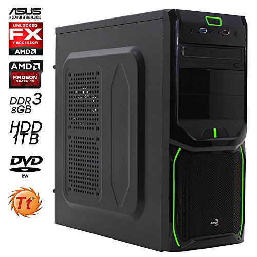 SNOGARD Gaming-PC AMD FX-6300 6x 3.50GHz • 8GB DDR3-RAM • 1TB S-ATA • 4GB Radeon RX 460 • DVD±RW • Home & Office Business & Multimedia Desktop Computer Workstation + Gaming PC