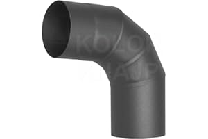 Kolor Rauchrohr Ofenknie Ofenrohr Bogen Rosette Abgasrohre Kaminofenrohr mit Farbe beschichtet 100-150 mm Bogen 45 Bogen 90 Rosette Rohr 250 Rohr 500 Rohr 1000 mm (Bogen 90°, Ø 150 mm)
