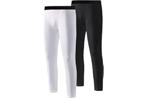 Valcatch 1 ou 2 Pack Pantalon de Compression pour garçons Pantalon de Base Jeunesse Couche Collants Sports Basketball Running Leggings pour Enfants garçons