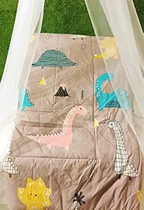 ROSEALIA Ultra Soft Cotton Kids AC Quilt/Comforter Single Bed 60x90 Inches Brown
