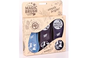 EQUINEWORLD Magic Brush Horse and Pony Brush Set of 3 Safe and Gentle Cleans and Massages (Wildberry)