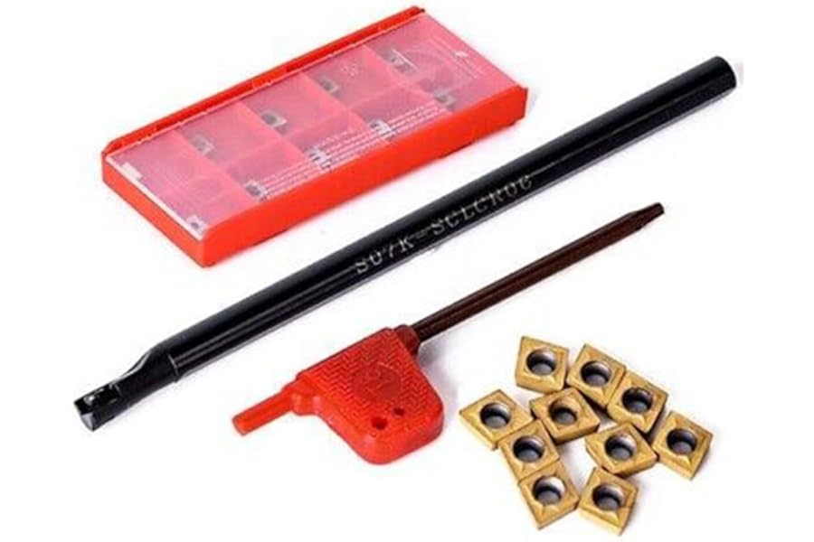 EpheyFIF 7mm S07K-SCLCR06 Lathe Boring Bar Holder Tool+ 10pcs CCMT060204 Carbide rt