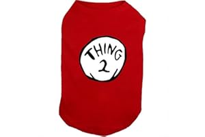 SUEOSU Dog Shirts for Pet Clothes Soft Breathable Puppy Shirts Pop Culture Thing 1 to Thing 9 Printed Pet T-Shirt