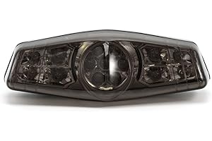 evomosa Moto Luci di stop LED Fanale posteriore Off-Road Bike Retro Bike Retrofit LED Fanale posteriore Running Light Brake Light (Grigio)