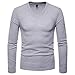 Produktbild  JUSTSELL Pullover Herren,Männer Einfarbig Pullover Gestreift Sweatshirt Lange Ärmel Sweatshirt V-Ausschnitt Pullover Reizvolles Pullover für Herbst Winter