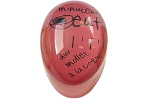 PZL CONCEPT Minuteur Oeuf – Timer Minuteur Cuisson pour des œufs à la Coque, Mollet ou Dur inratables – Change de Couleur pour Indiquer la Bonne Cuisson - Ludique, Facile et Malin – Couleur au Choix (Rouge)