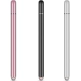 Microcase Universal Telefon Tablet iPad 2in1 Disk U&ccedil;lu Stylus Pen Dokunmatik Kalem - AL3466 (Siyah)